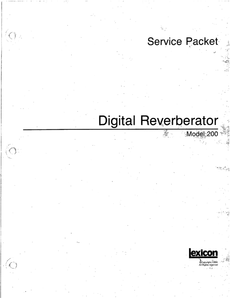 Lexicon M200 Service manual