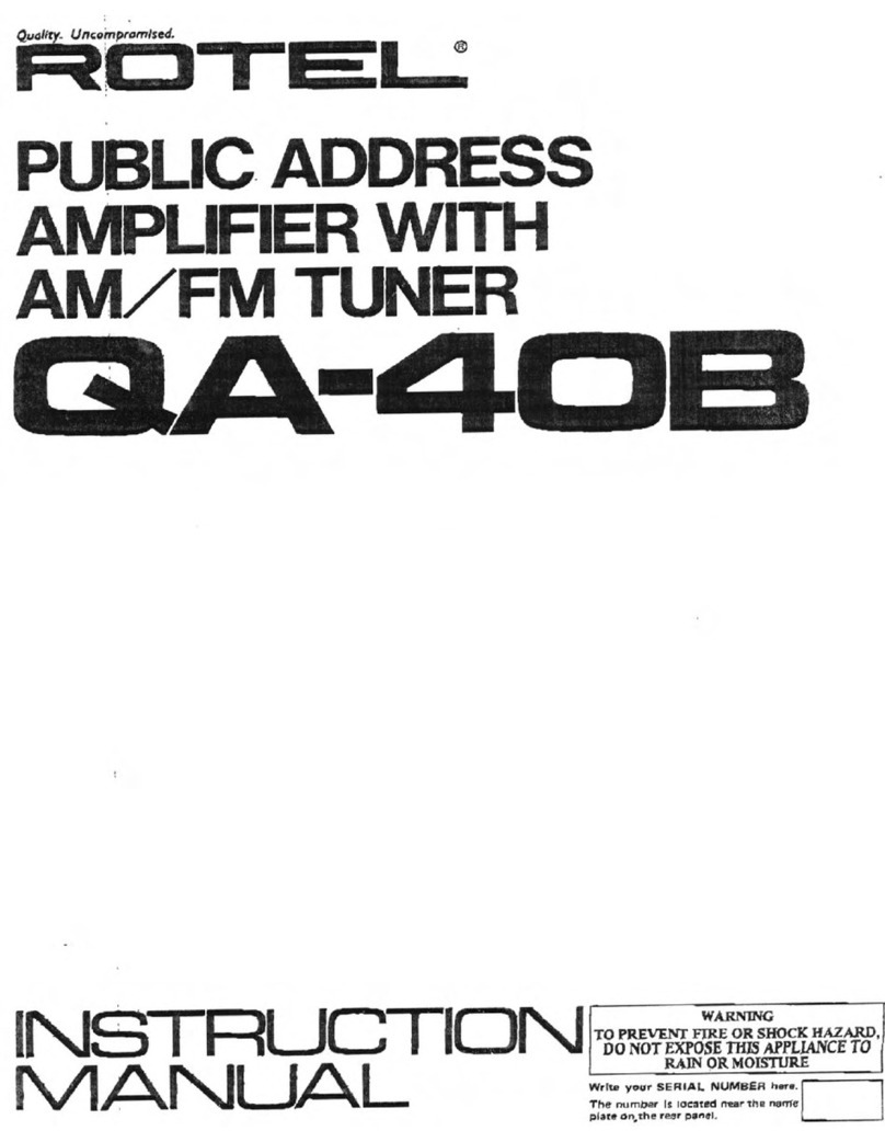 Rotel QA-40B User manual Rotel QA-40B User manual