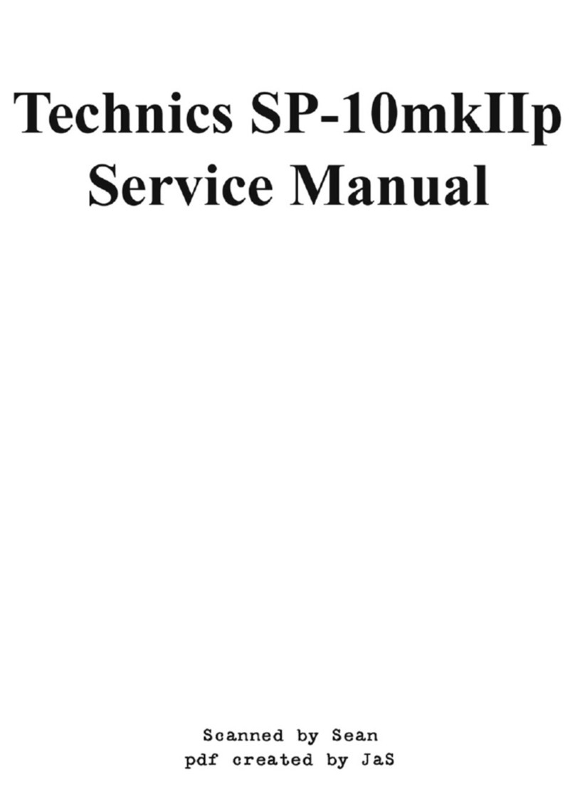 Technics SP-10 MKIIP User manual Technics SP-10 MKIIP User manual