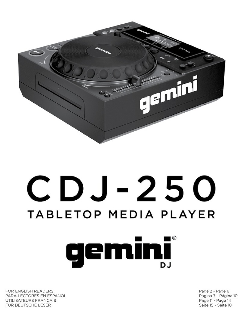 Gemini CDJ-250 User manual
