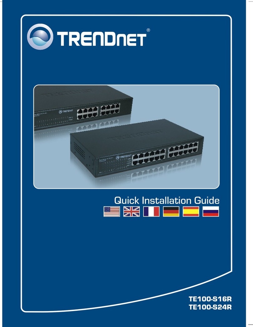 TRENDnet TE100-S16R User manual