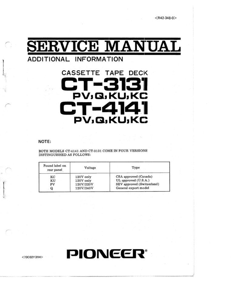 Pioneer CT-3131 User manual