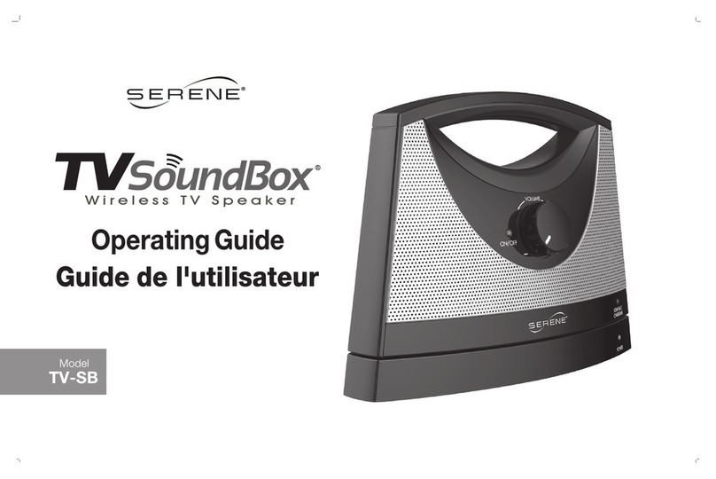 Serene TVSoundBox TV-SB User manual