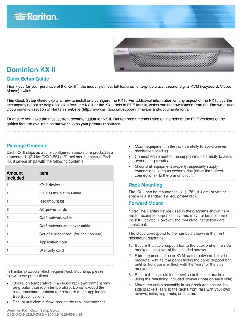 Raritan Dominion KX II Quick setup guide