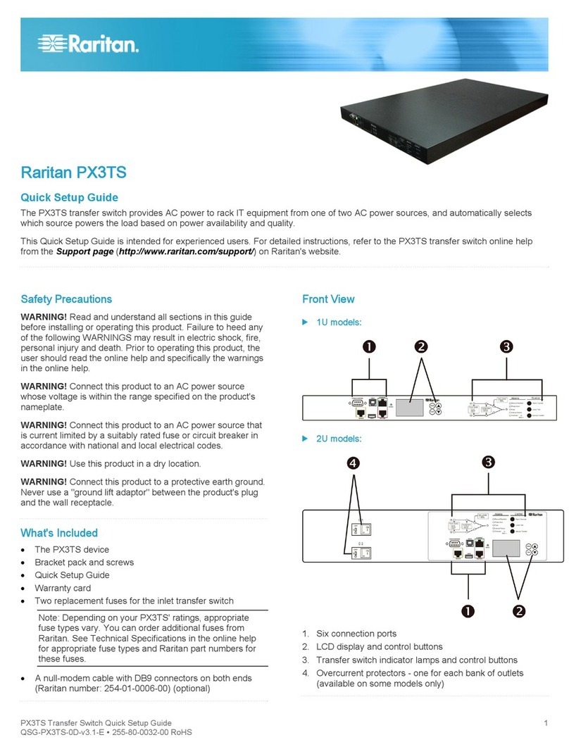 Raritan PX3TS Quick setup guide