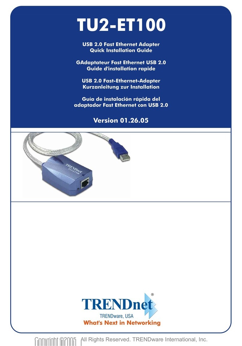 TRENDnet TU2-ET100 Quick installation guide