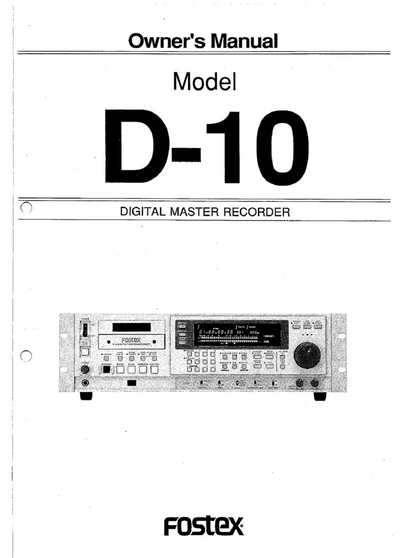 Fostex D-10 owner's manual