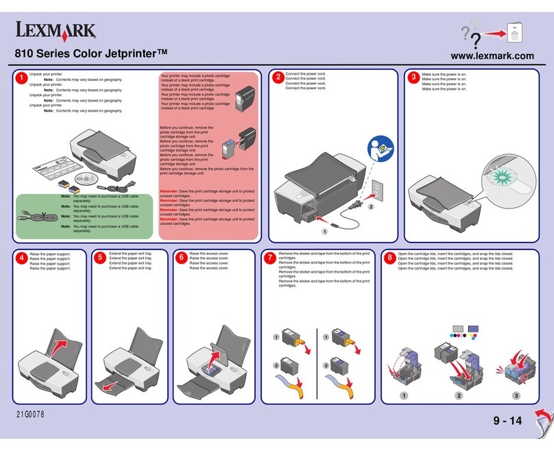 Lexmark Color Jetprinter 810 Series Instructions for use