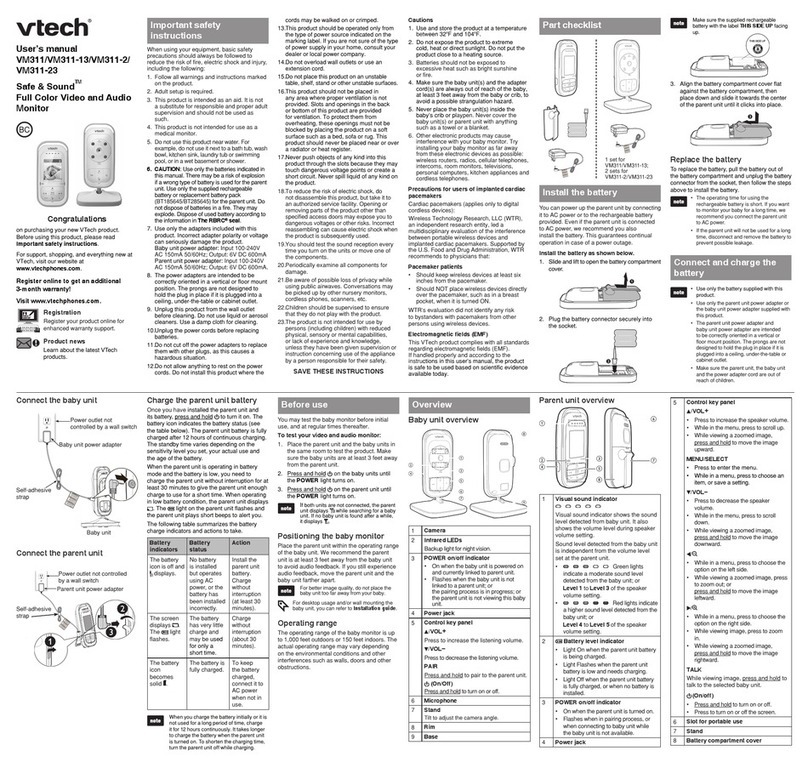 V-tech VM311 User manual
