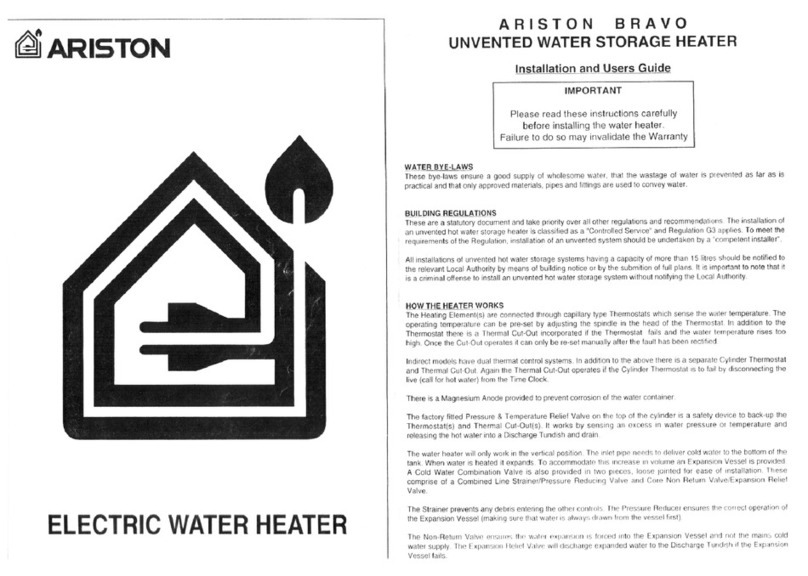 Ariston Bravo STDI 125 User manual