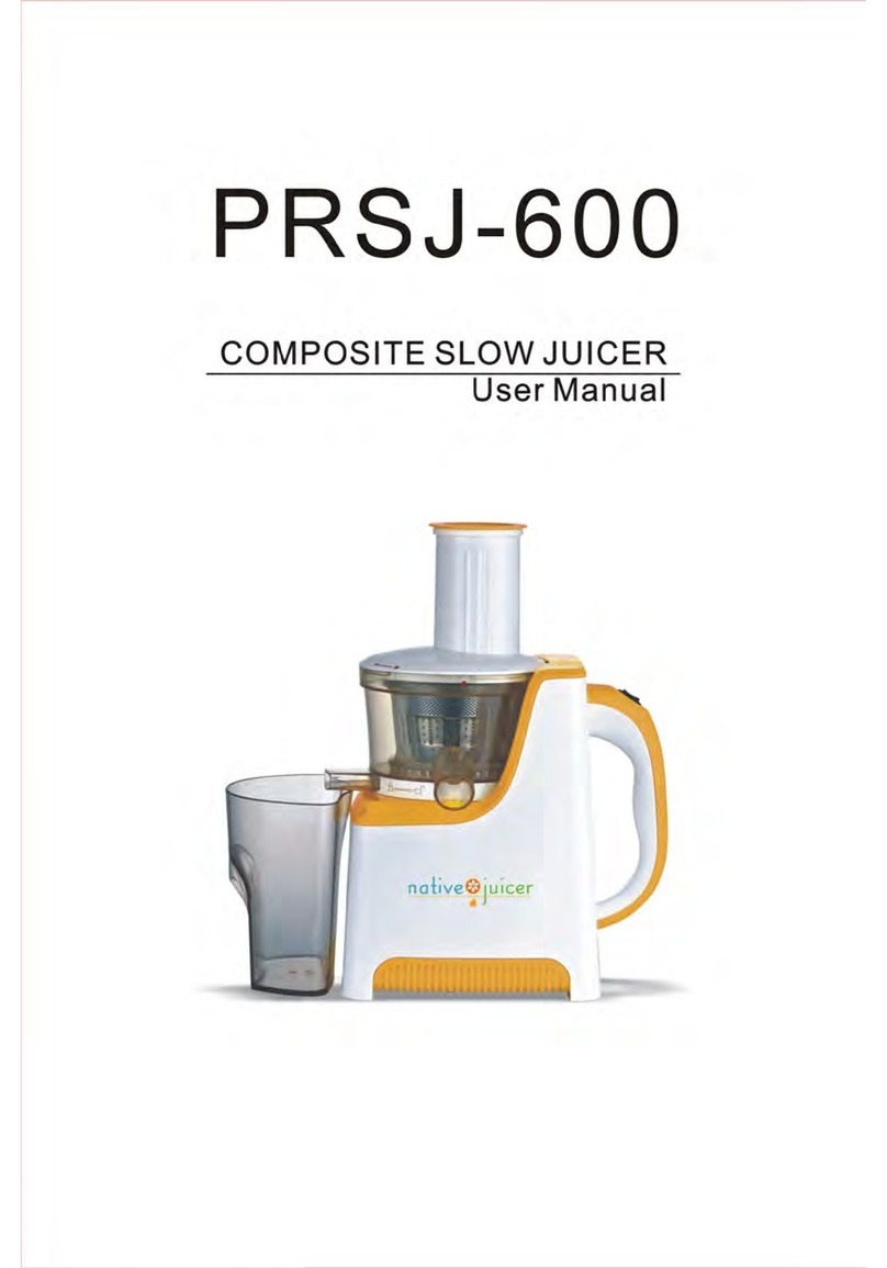 Native juicer PRSJ-600 user manual