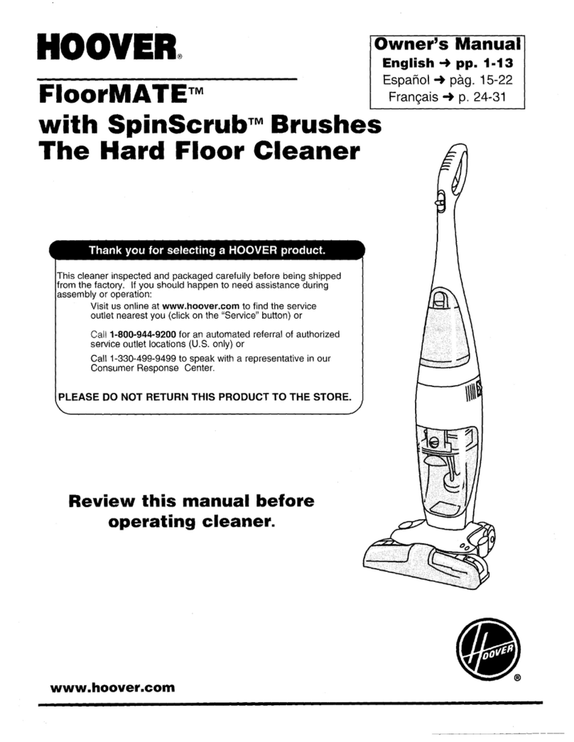 Hoover FloorMate, SpinScrub Floor Mate Spin Scrub Hard Floor... User manual