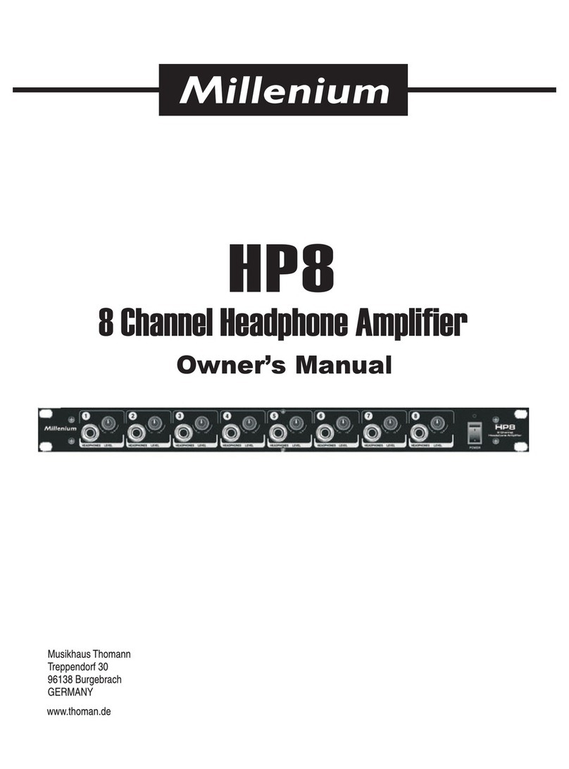 Millenium HP8 owner's manual