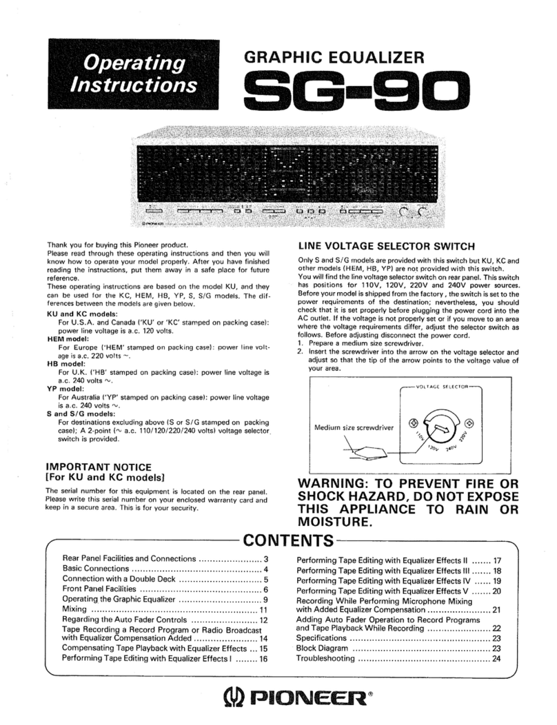 Pioneer SG-90 User manual