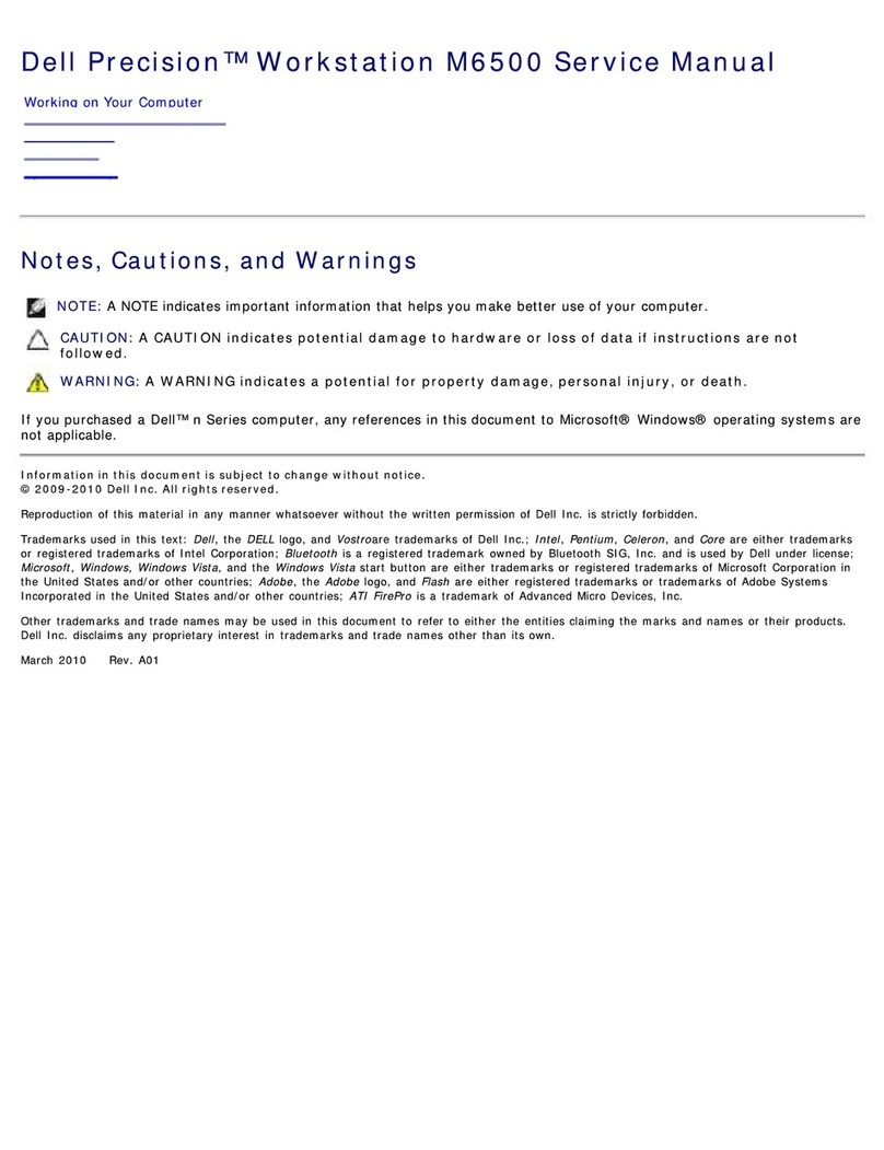 Dell Precision M6500 Service manual
