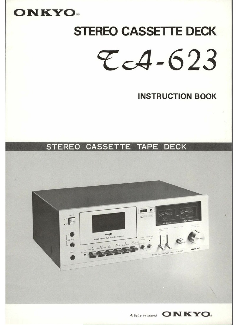 Onkyo TA-623 User manual Onkyo TA-623 User manual