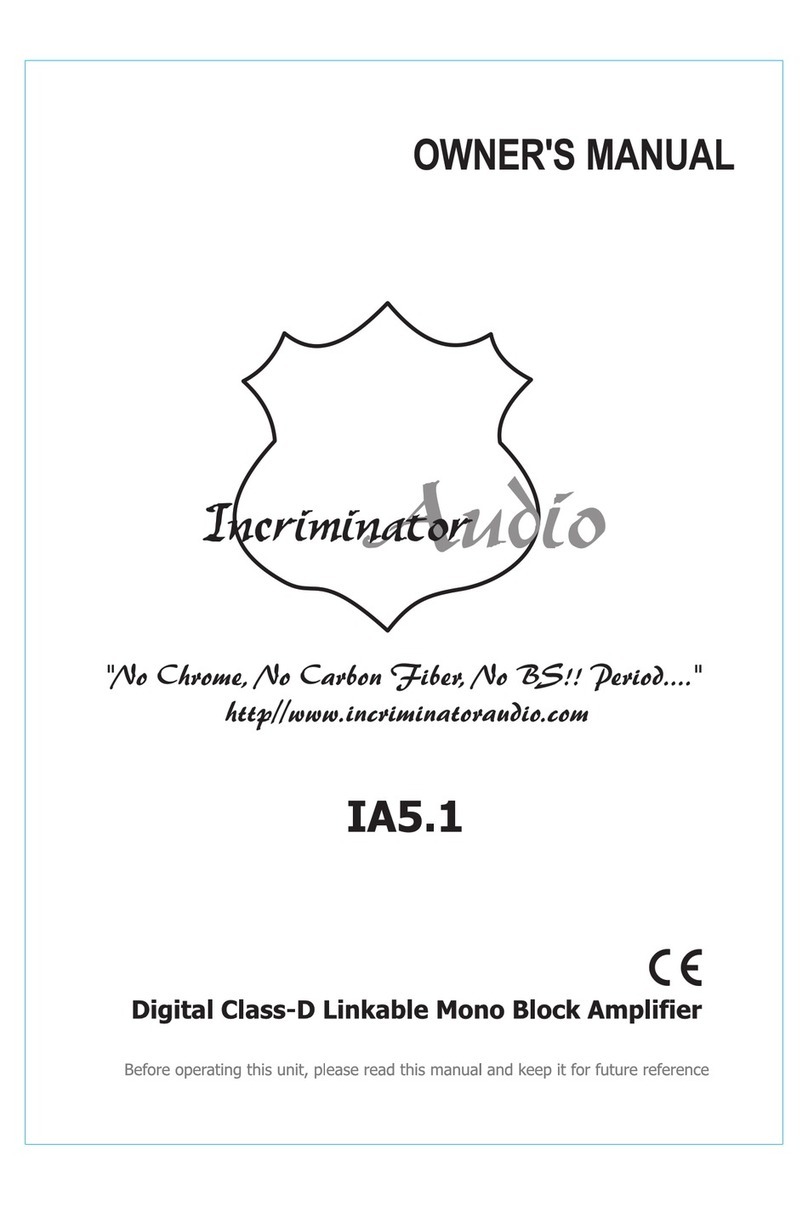 Incriminator Audio IA5.1 owner's manual