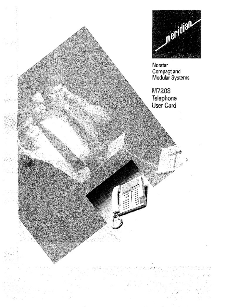 Meridian M7208 User's card