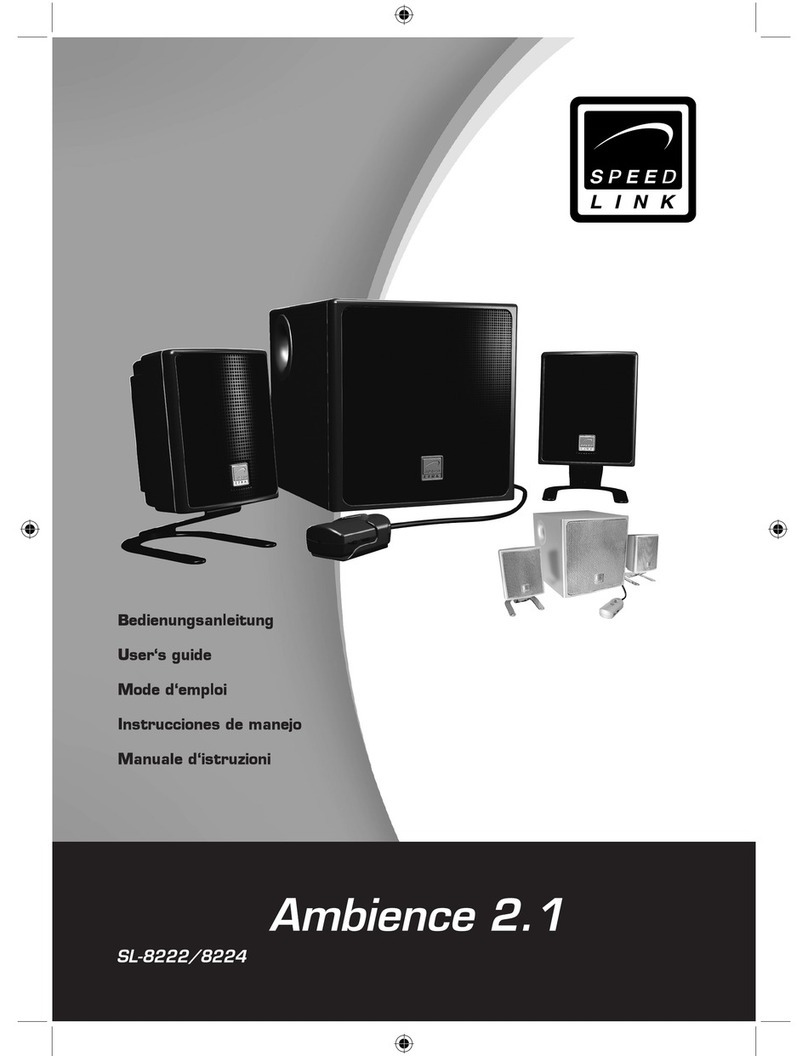 Speed Link Ambience 2.1 SL-8222 user guide