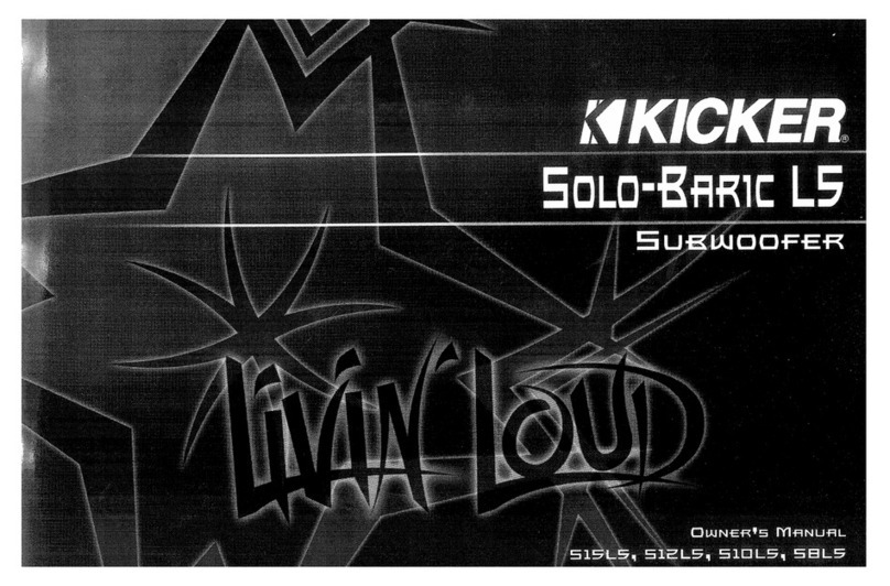 Kicker S12L5 User manual