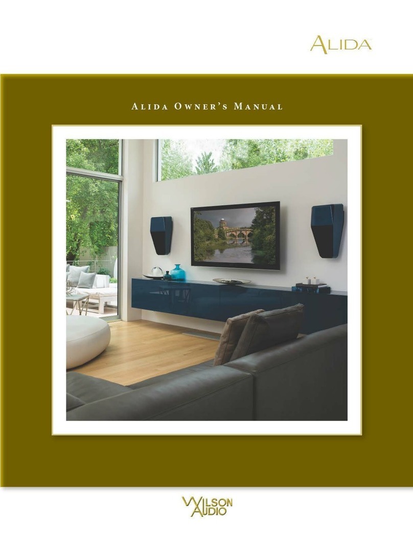 WILSON AUDIO Alida owner's manual