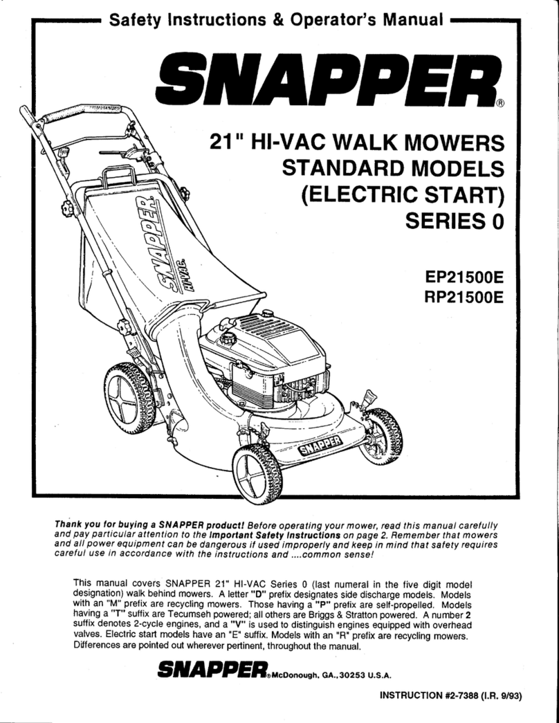 Snapper EP21500E User manual