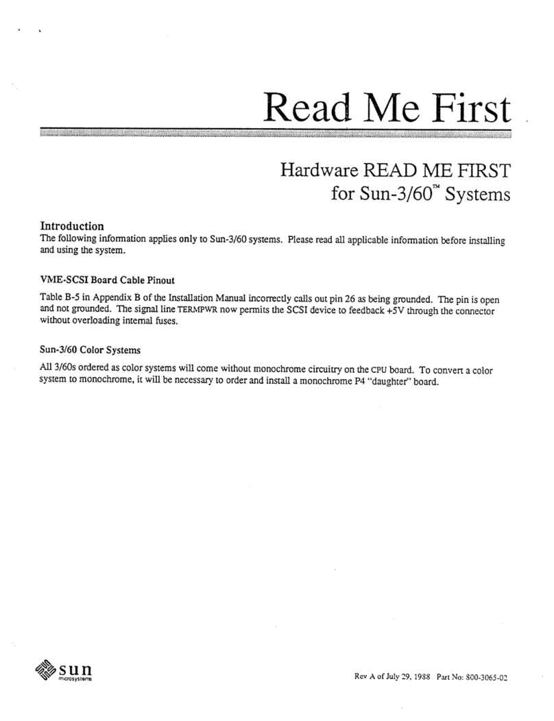 Sun Microsystems 3/60 Assembly instructions