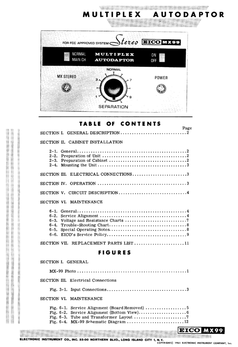Eico MX-99 User manual