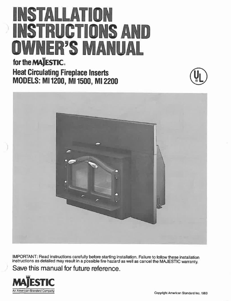 Majestic MI 1200 Installation instructions and owner's manual Majestic MI 1200 Installation instructions and owner's manual