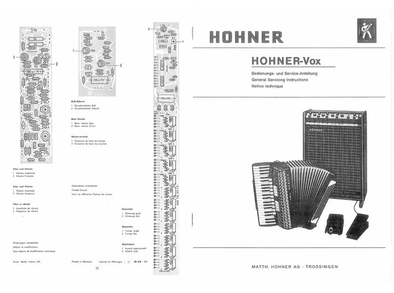 Hohner Vox General servicing instructions