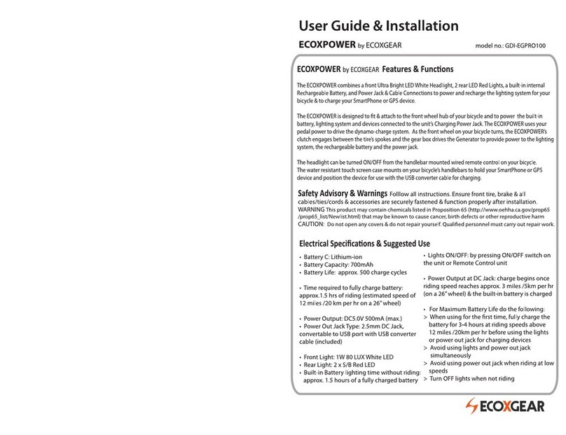 EcoxGear GDI-EGPRO100 Users guide & installation handbook