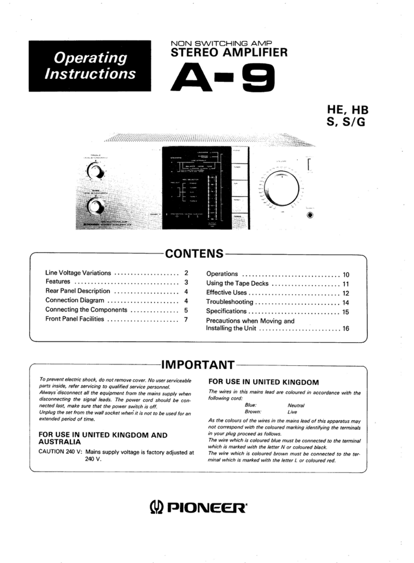Pioneer A-9 HE operating instructions