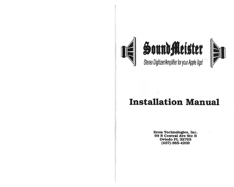 Econ Technologies SoundMeister installation manual