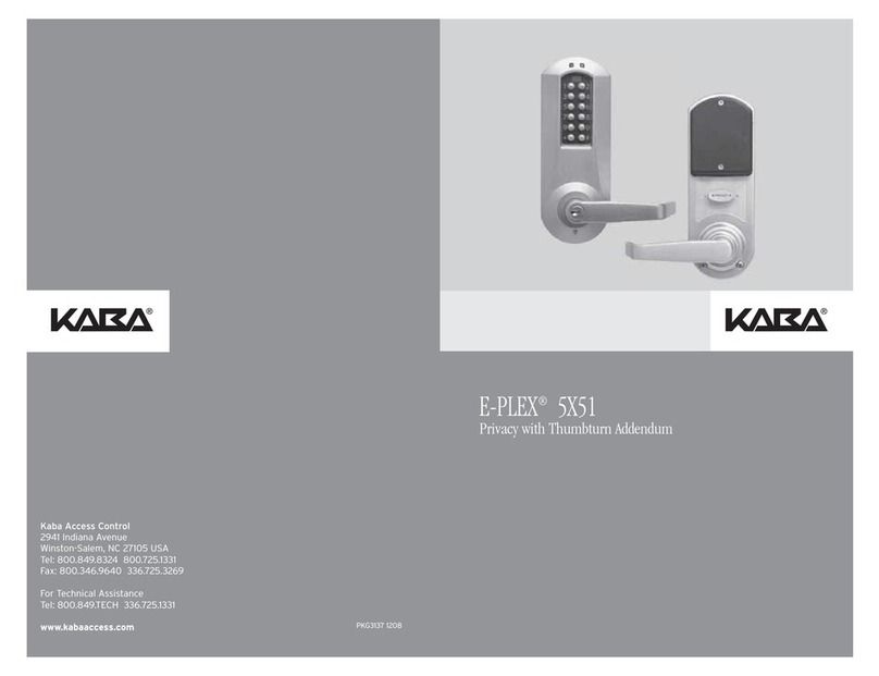 Kaba E-PLEX 5X51 User manual