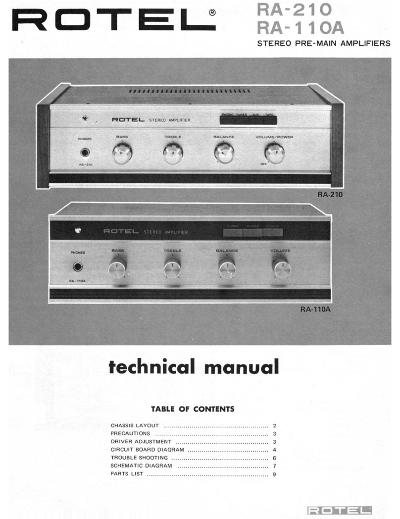 Rotel RA-110A User manual