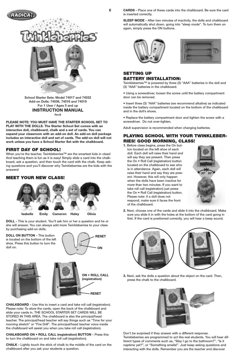 Radica Games Twinkleberries instruction manual
