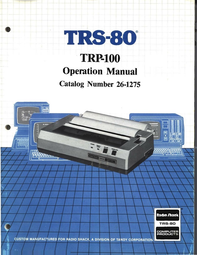 Tandy TRP-100 User manual