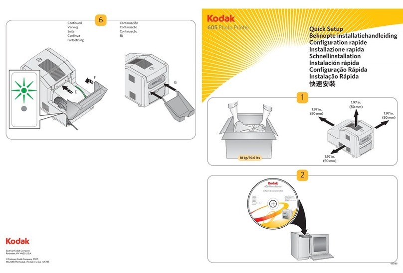 Kodak 605 Specification sheet