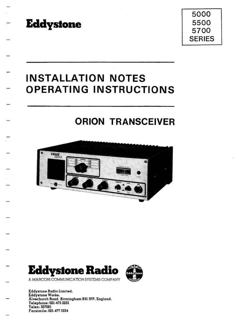 Eddystone Orion 5700 Series Installation notes