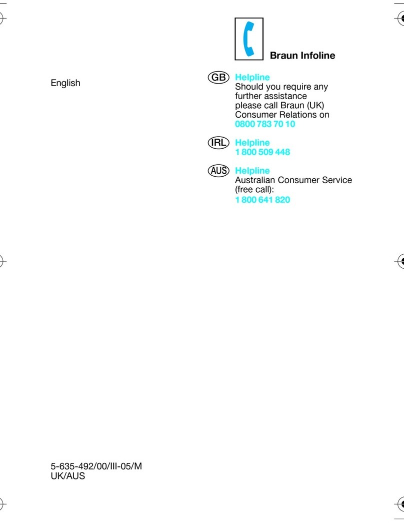 Braun 3773 InterFace Excel User manual