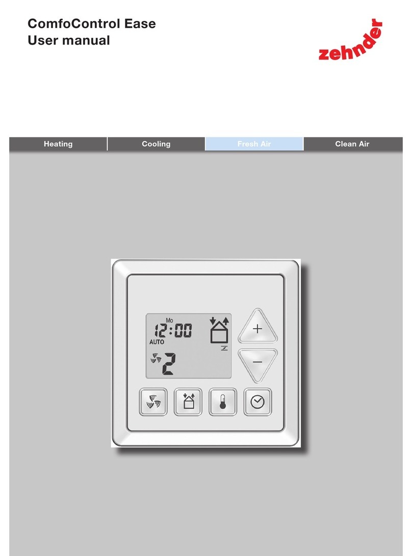 Zehnder Rittling ComfoControl Ease user manual Zehnder Rittling ComfoControl Ease user manual