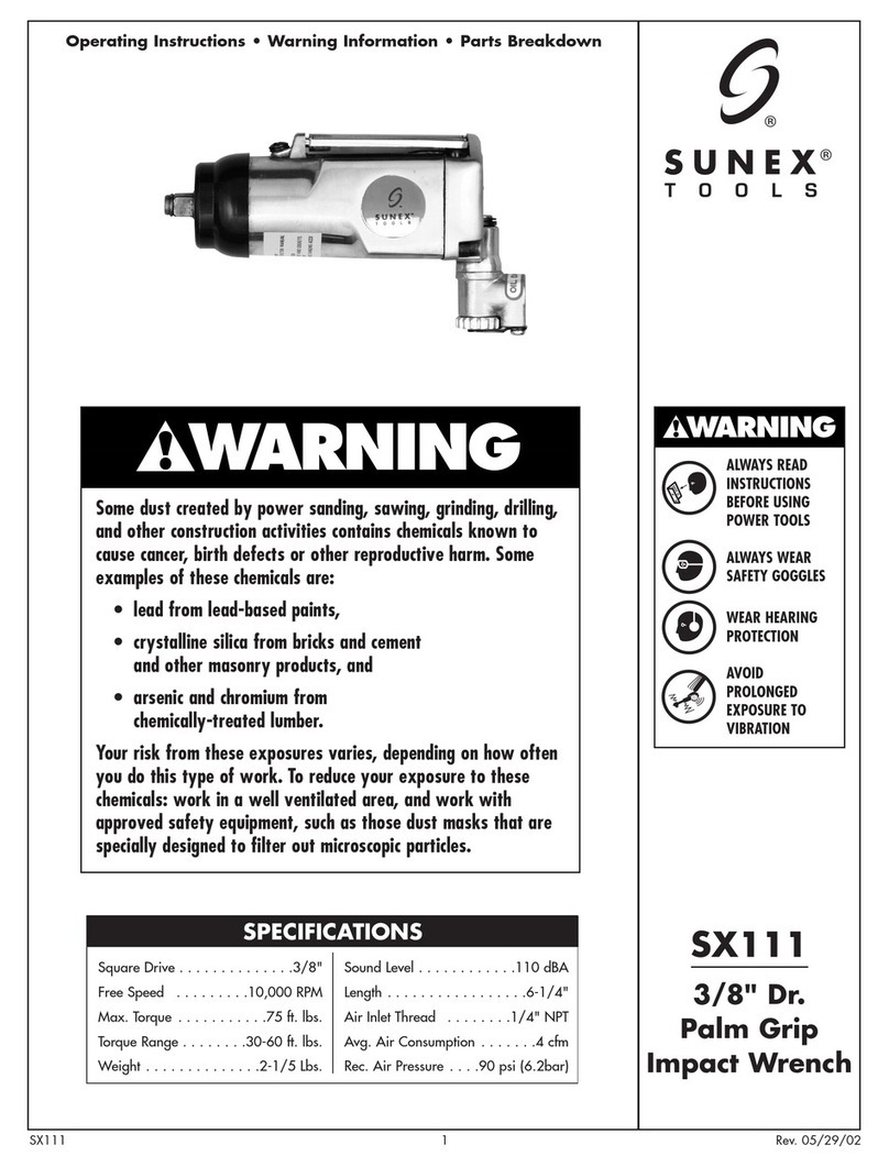 Sunex Tools SX111 User manual Sunex Tools SX111 User manual