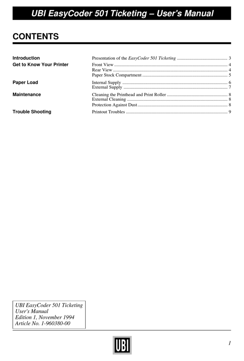 UBI EasyCoder 501 Ticketing user manual