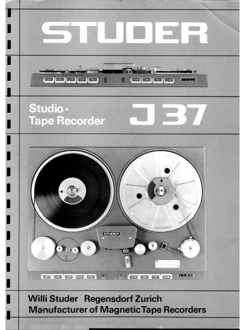 Studer J37 User manual Studer J37 User manual