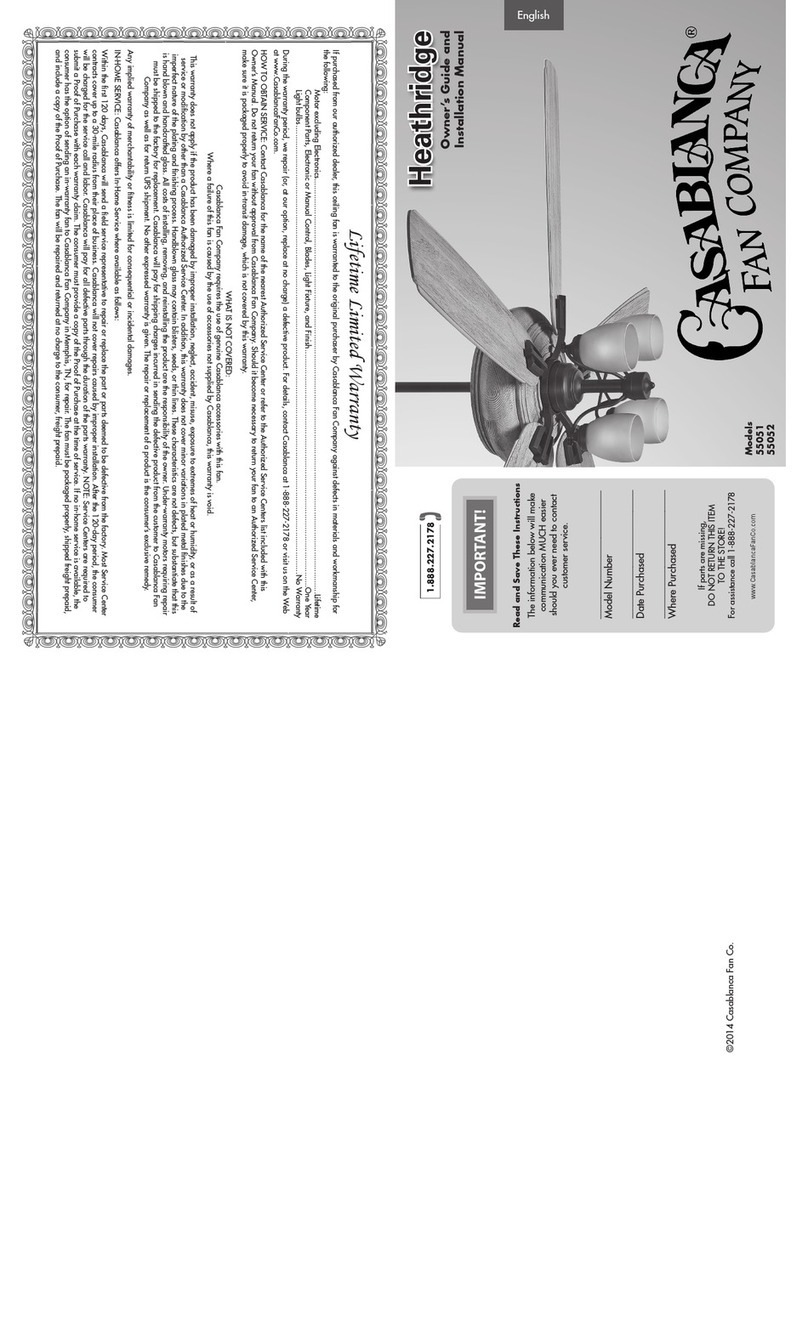 Casablanca Heathridge 55051 User manual