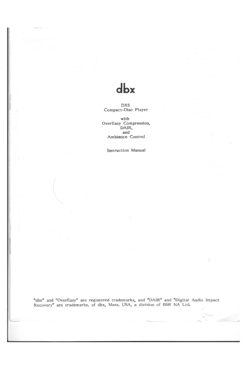 dbx DX5 User manual