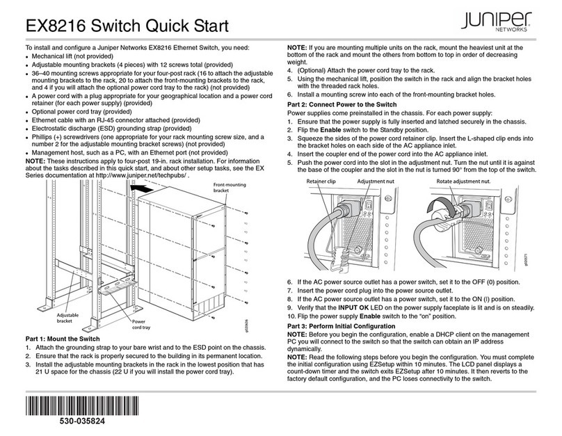 Juniper EX8216 User manual Juniper EX8216 User manual