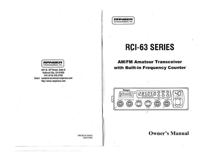 Ranger RCI-36 Series owner's manual