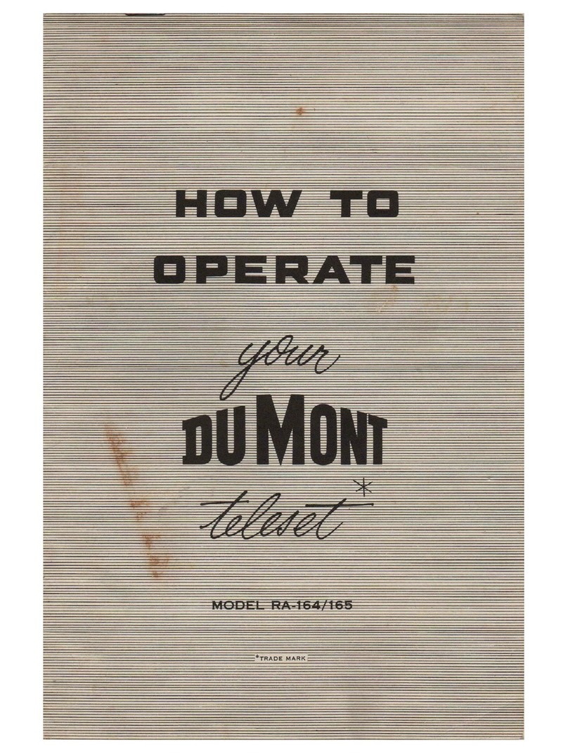 Dumont RA-164 operating instructions
