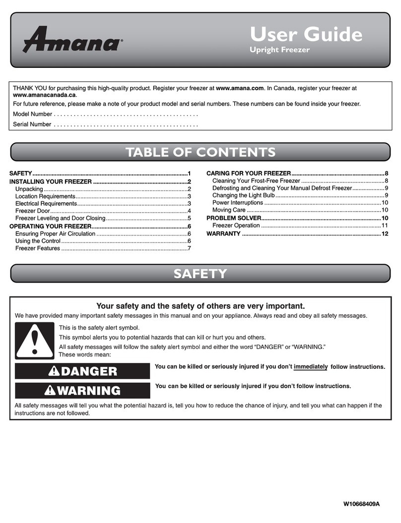 Amana AZF33X16DW User manual